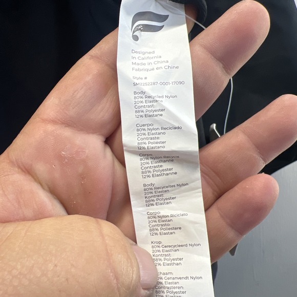 NWT Fabletics Low‎ Back One Piece Black Swimsuit 4X (22-24) - Picture 8 of 11